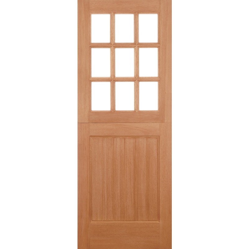 External Hardwood Stable 9L Straight Top Unglazed Door